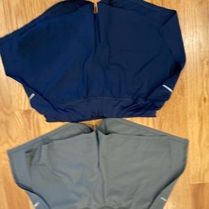 Two pairs of workout shorts size M 8-10.